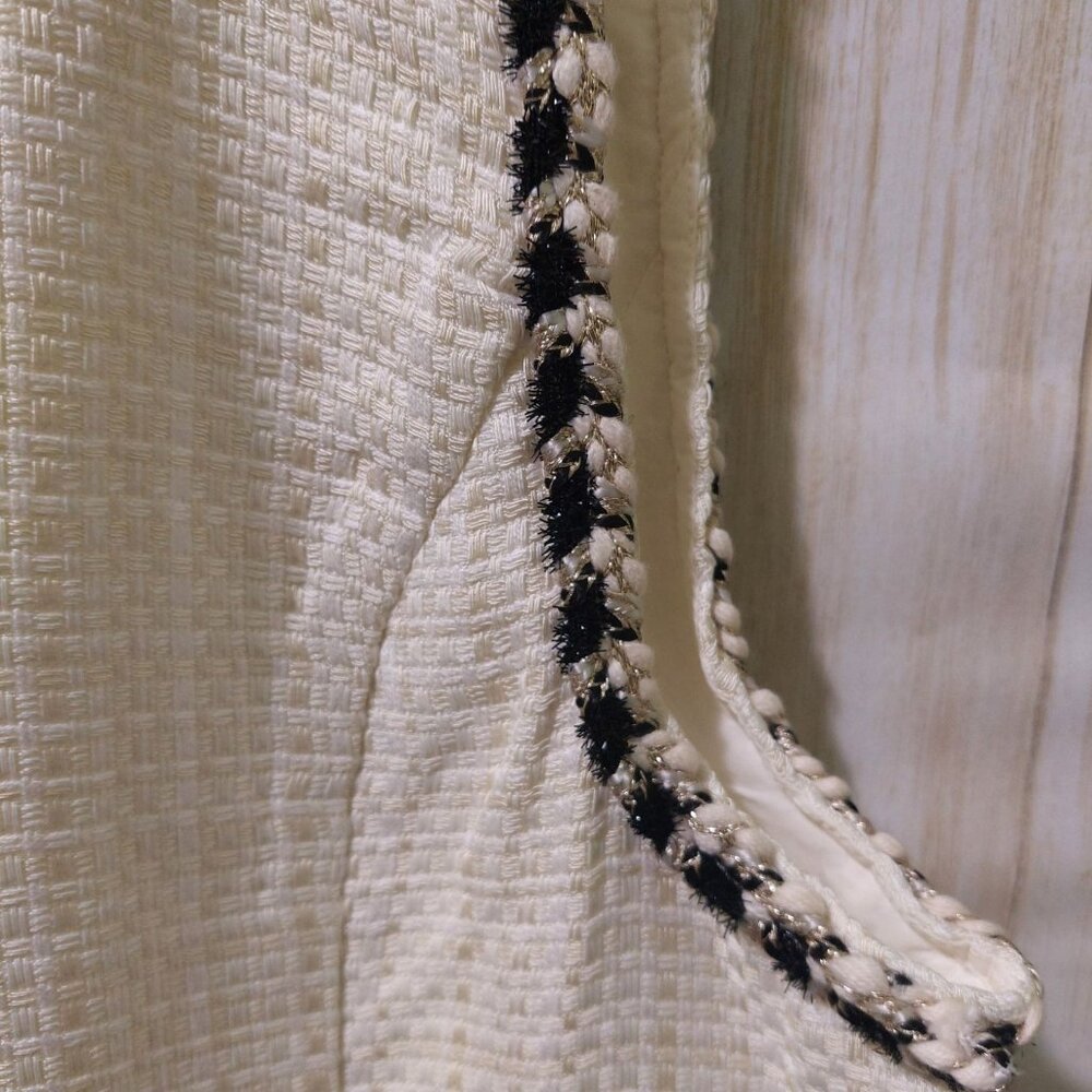 NWT Commense Womens Tweed Sleeveless Dress With Pockets~Metallic Thread Medium - Picture 8 of 9